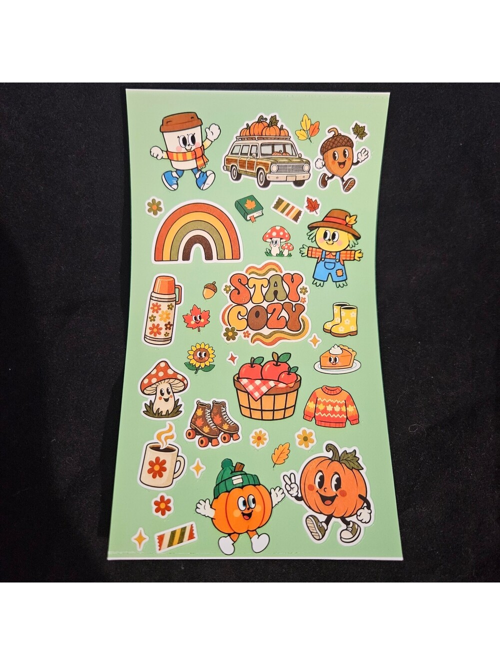 Autumn-Themed Sticker Sheets with Cozy Fall Designs and Cute Characters